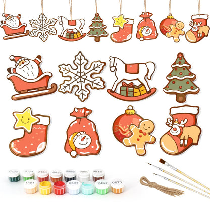 🎄Christmas Decorations Paint-By-Numbers – 8PCS Holiday Craft Set MBH33