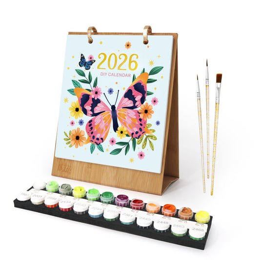 2026 Desk Calendar Series – Butterflies /Paint by Numbers(18.2cm x 22.5cm)