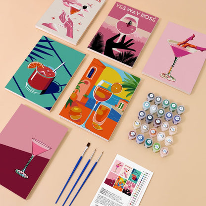 6 Mini Paintings – Pink Hour Paintings (5.9” x 7.9” / 15 x 20 cm)