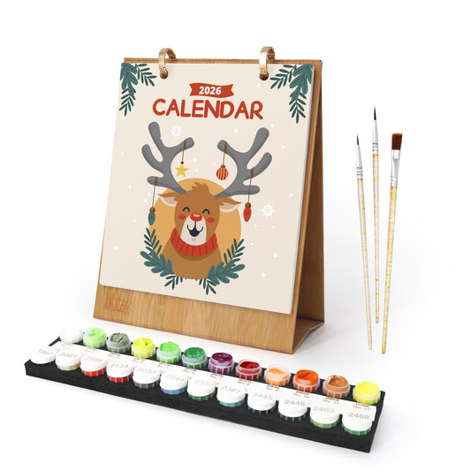 2026 Desk Calendar Series –  Christmas Carnival /Paint by Numbers(18.2cm x 22.5cm)