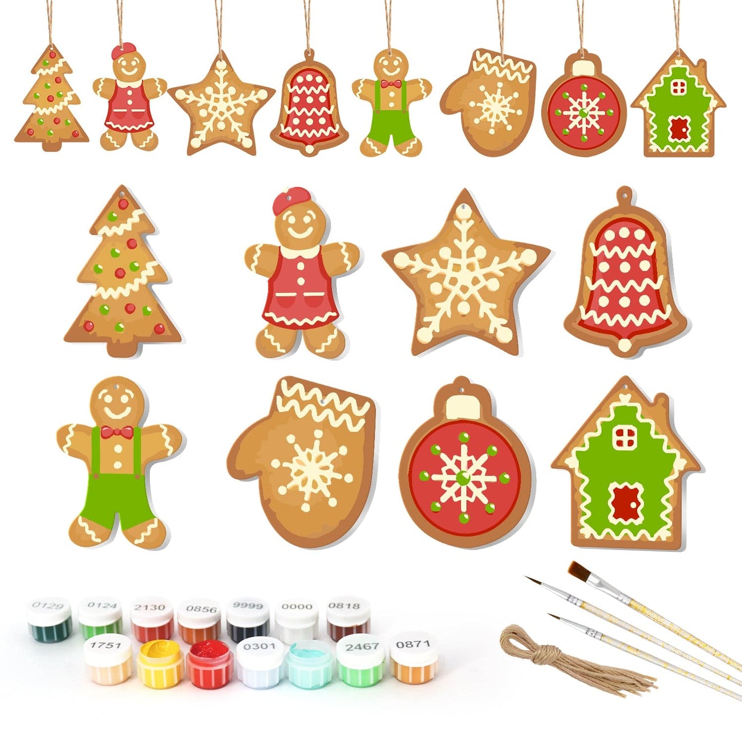 🎄Christmas Decorations Paint-By-Numbers – 8PCS Holiday Craft Set MBH21