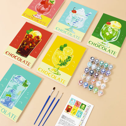 6 Mini Paintings – Summer Treats (5.9” x 7.9” / 15 x 20 cm)