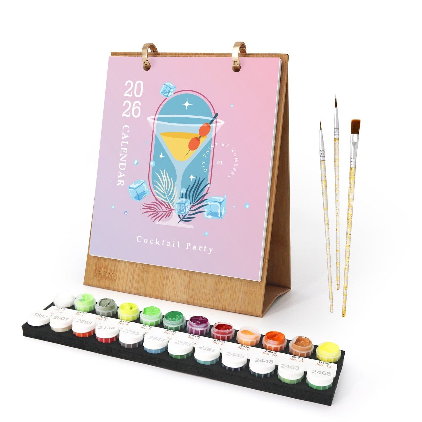 2026 Desk Calendar Series –  Drinks /Paint by Numbers(18.2cm x 22.5cm)
