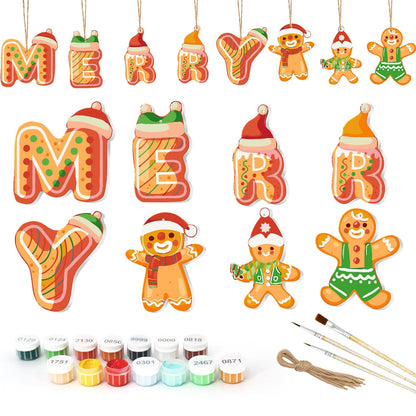 🎄 Christmas Decorations Paint-By-Numbers – 8PCS Holiday Craft Set MBH35
