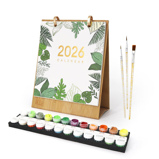 2026 Desk Calendar Series –  Plants /Paint by Numbers(18.2cm x 22.5cm)