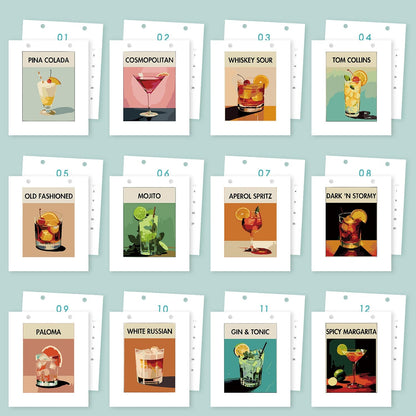 2026 Desk Calendar Series –  Cocktails /Paint by Numbers(18.2cm x 22.5cm)
