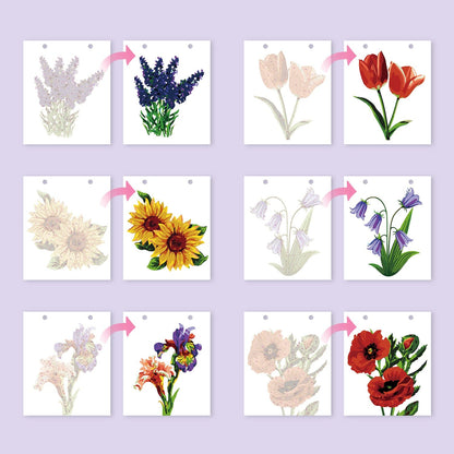 2026 Desk Calendar Series –  Flowers /Paint by Numbers(18.2cm x 22.5cm)