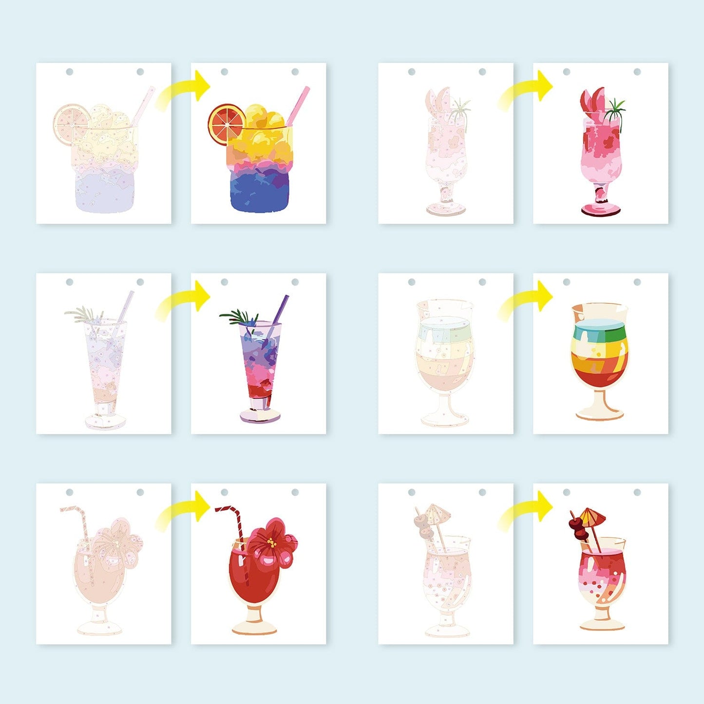 2026 Desk Calendar Series –  Drinks /Paint by Numbers(18.2cm x 22.5cm)