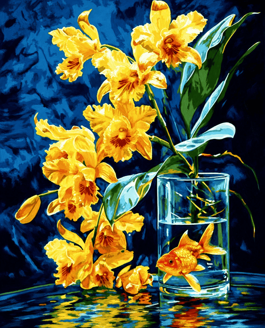DIYArtCool™ Paint By Numbers Collection(16"x20") - Golden Orchid