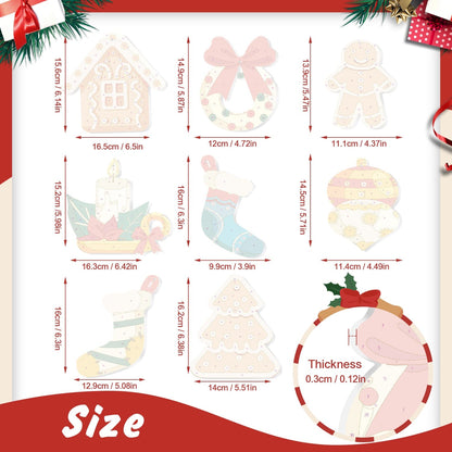 🎄Christmas Decorations Paint-By-Numbers – 8PCS Holiday Craft Set MBH41