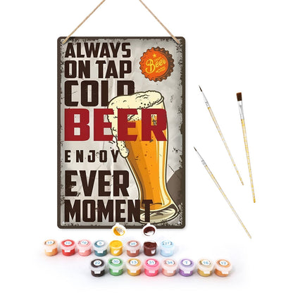 DIYArtCool™ Metal Bar/Posters Art Paint By Numbers- Always on Tap #08 (20x30cm /7.8"x11.8"）