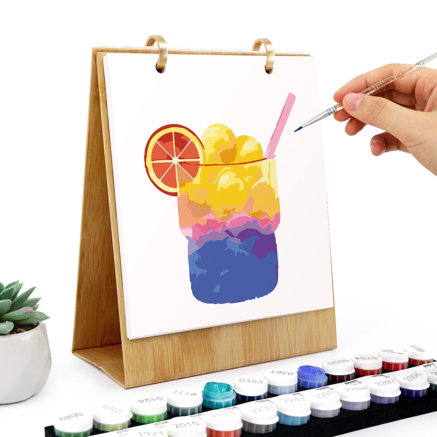 2026 Desk Calendar Series –  Drinks /Paint by Numbers(18.2cm x 22.5cm)