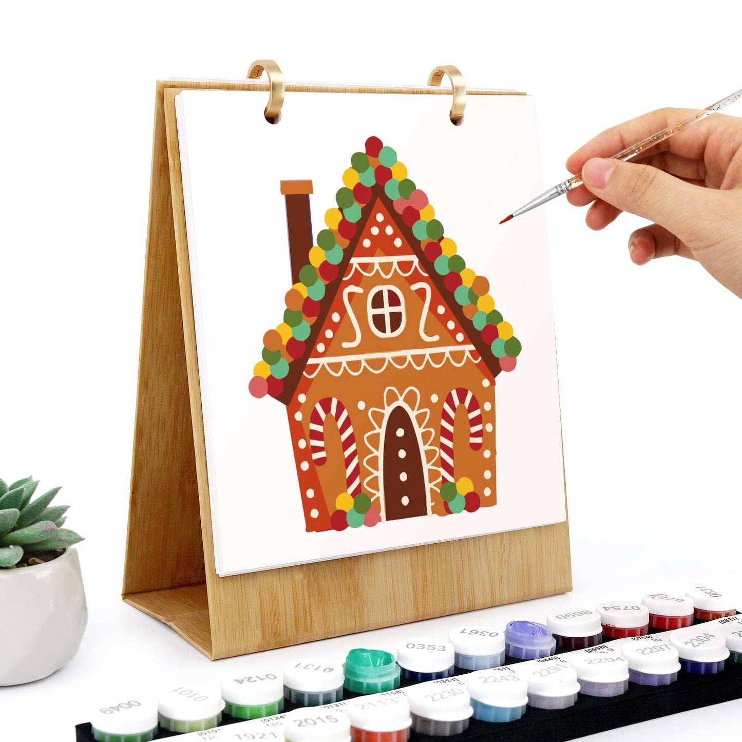 2026 Desk Calendar Series –  Christmas elements /Paint by Numbers(18.2cm x 22.5cm)