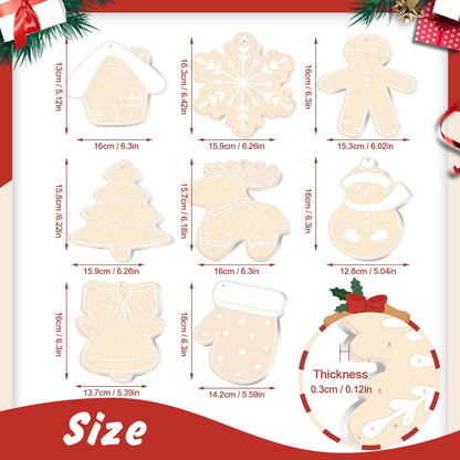 🎄 Christmas Decorations Paint-By-Numbers – 8PCS Holiday Craft Set MBH27