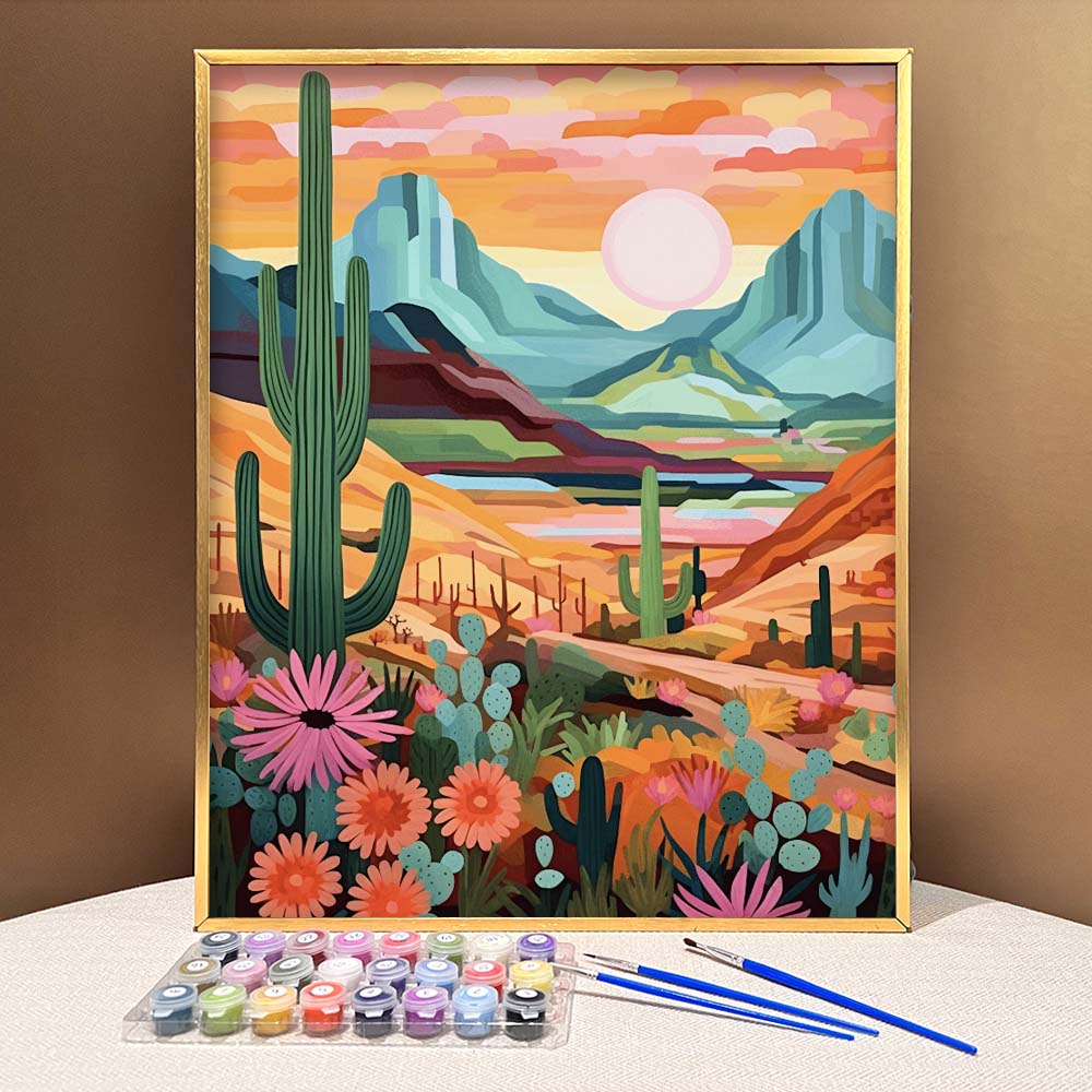 "Vivid Deserts" Series by DIYArtCool™ #03 | Original Paint by Numbers