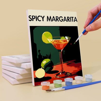 6 Mini Paintings – Sip & Paint Cocktail Set (5.9” x 7.9” / 15 x 20 cm)