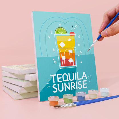 6 Mini Paintings – Pop Cocktail Party Set (5.9” x 7.9” / 15 x 20 cm)