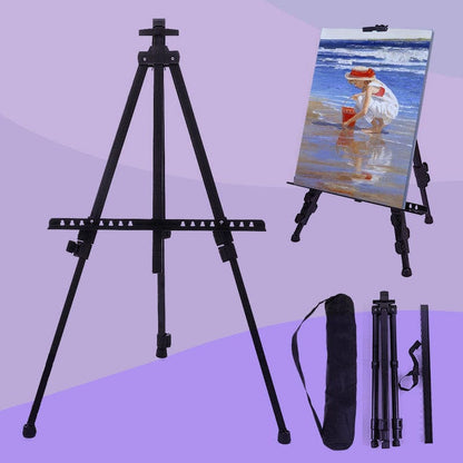 Portable foldable metal easel