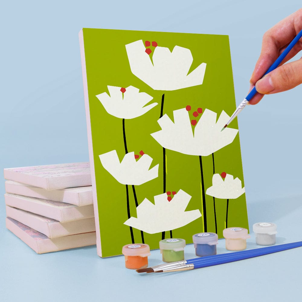 6 Mini Paintings – Abstract Florals (5.9” x 7.9” / 15 x 20 cm)