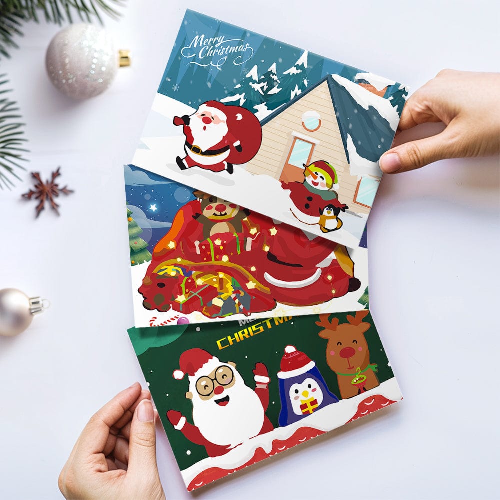 "Christmas card-6Pcs" Series by DIYArtCool #04 | Paint by Numbers(25.8cm*18cm)