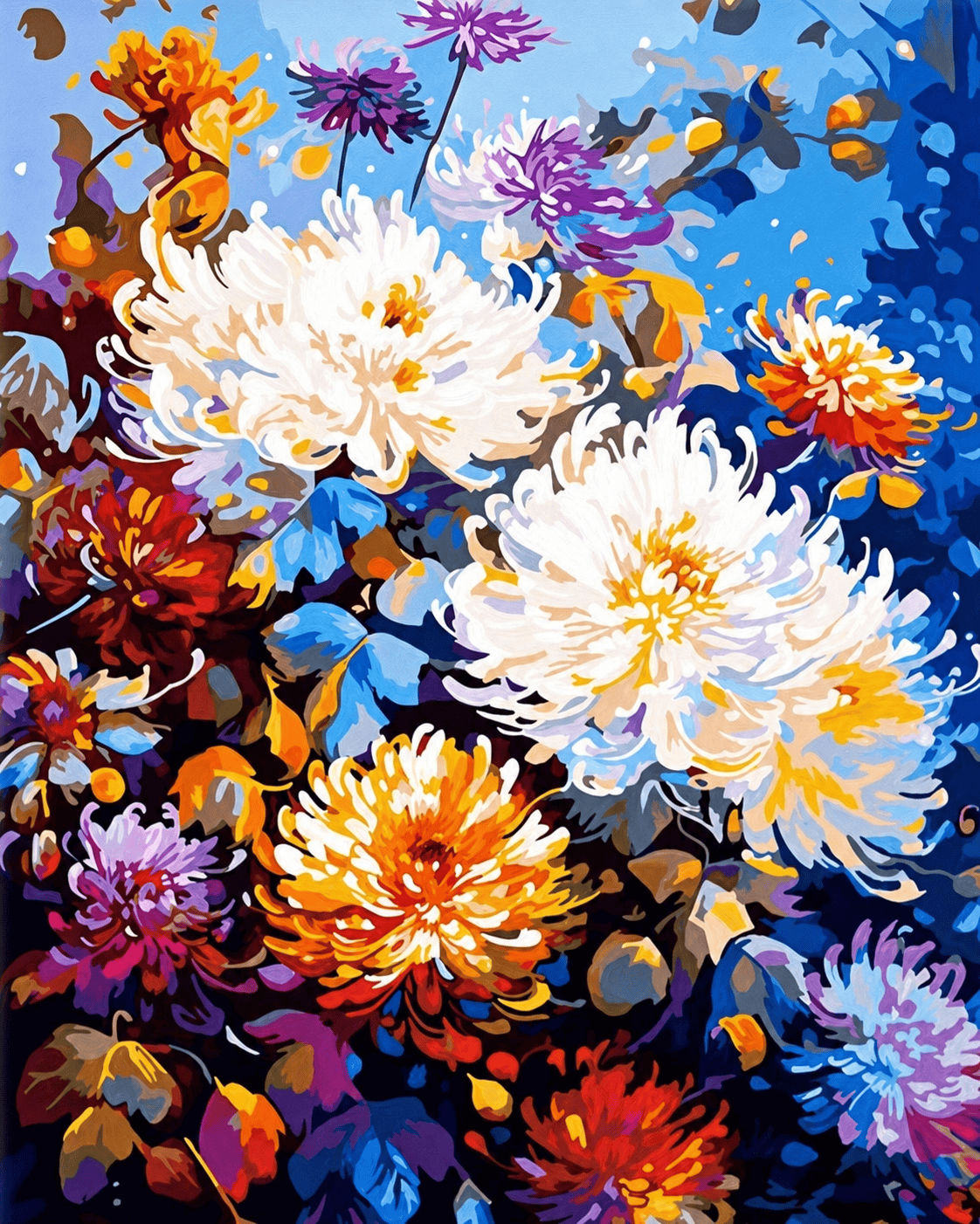 DIYArtCool™ Paint By Numbers Collection(16"x20") - Autumn Blooms