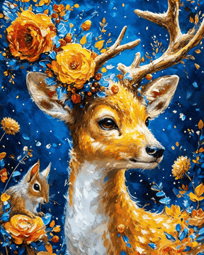 DIYArtCool™ Paint By Numbers Collection(16"x20") - Golden Deer