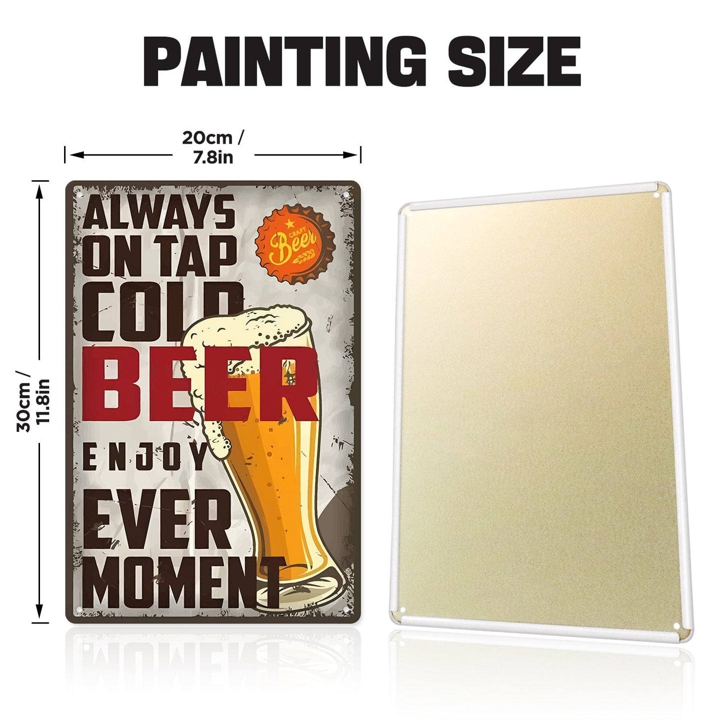 DIYArtCool™ Metal Bar/Posters Art Paint By Numbers- Always on Tap #08 (20x30cm /7.8"x11.8"）