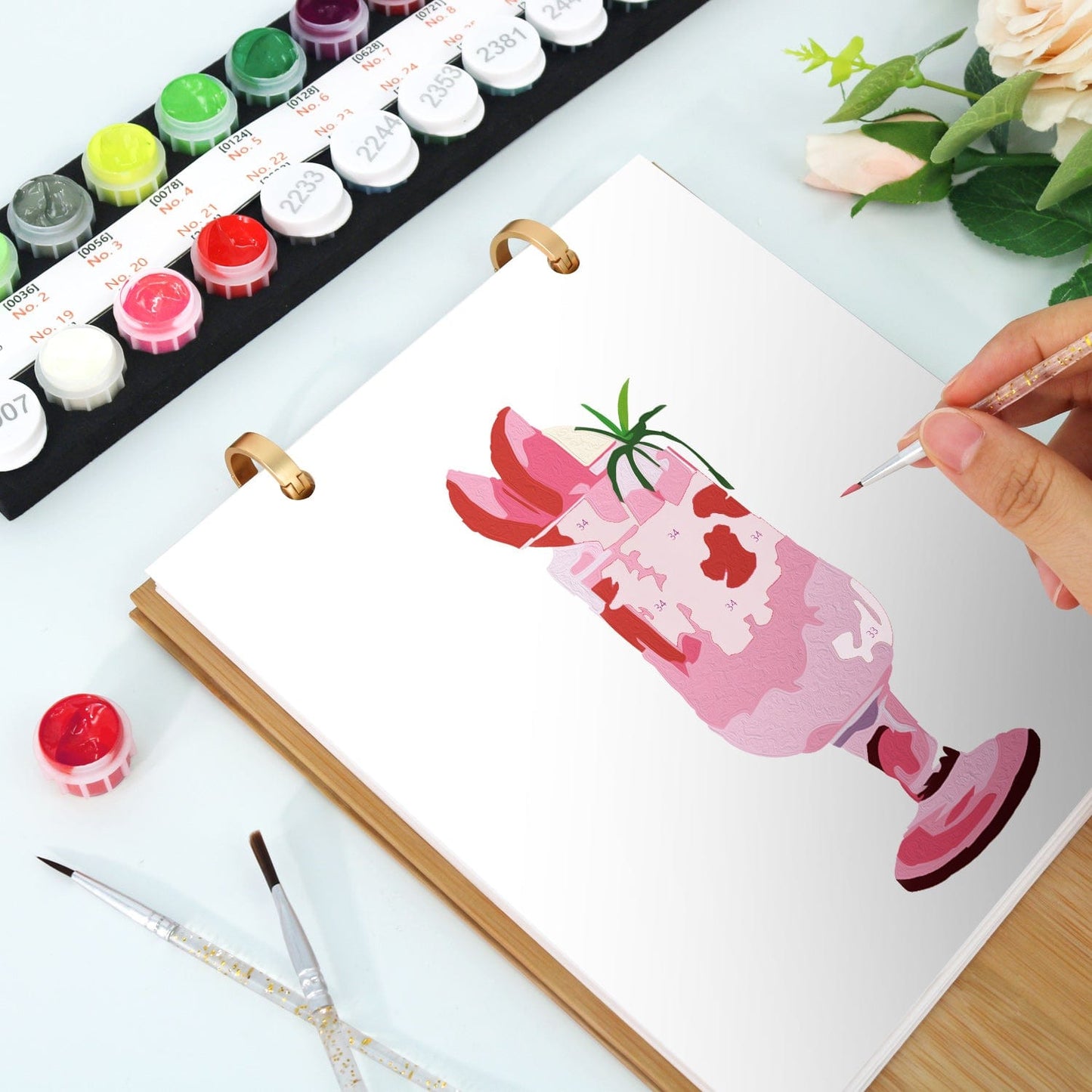 2026 Desk Calendar Series –  Drinks /Paint by Numbers(18.2cm x 22.5cm)