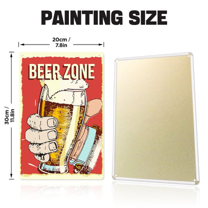 DIYArtCool™ Metal Bar/Posters Art Paint By Numbers- Beer Zone Cheers #03 (20x30cm /7.8"x11.8"）