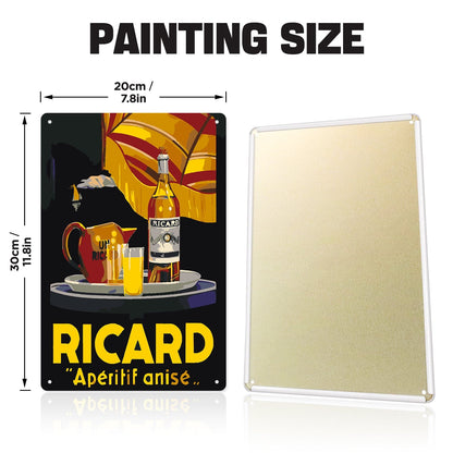 DIYArtCool™ Metal Bar/Posters Art Paint By Numbers- Ricard Moment #19 (20x30cm /7.8"x11.8"）