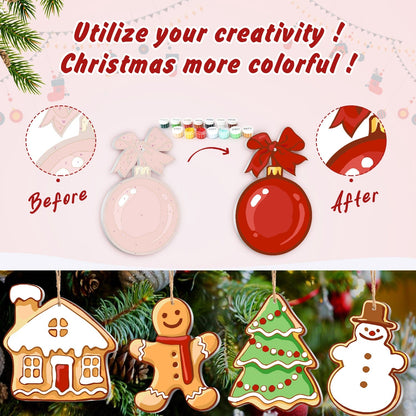 🎄Christmas Decorations Paint-By-Numbers – 8PCS Holiday Craft Set MBH23