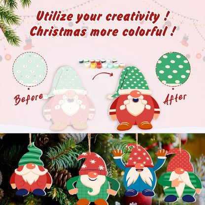 🎄Christmas Decorations Paint-By-Numbers – 8PCS Holiday Craft Set MBH28