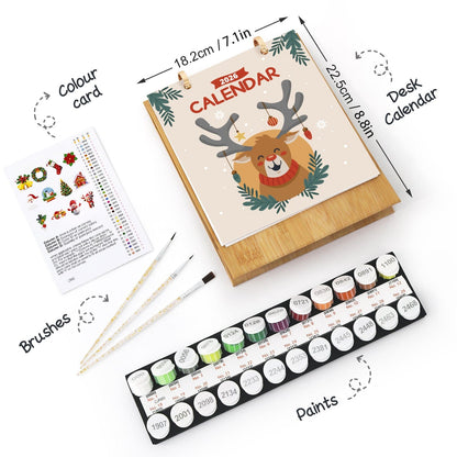 2026 Desk Calendar Series –  Christmas Carnival /Paint by Numbers(18.2cm x 22.5cm)