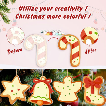 🎄 Christmas Decorations Paint-By-Numbers – 8PCS Holiday Craft Set MBH25
