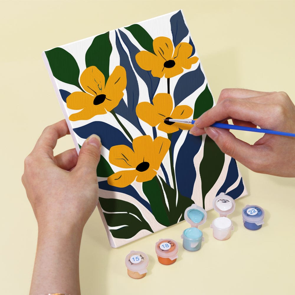 6 Mini Paintings – Botanical Rhythm Set (5.9” x 7.9” / 15 x 20 cm)