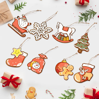 🎄Christmas Decorations Paint-By-Numbers – 8PCS Holiday Craft Set MBH33