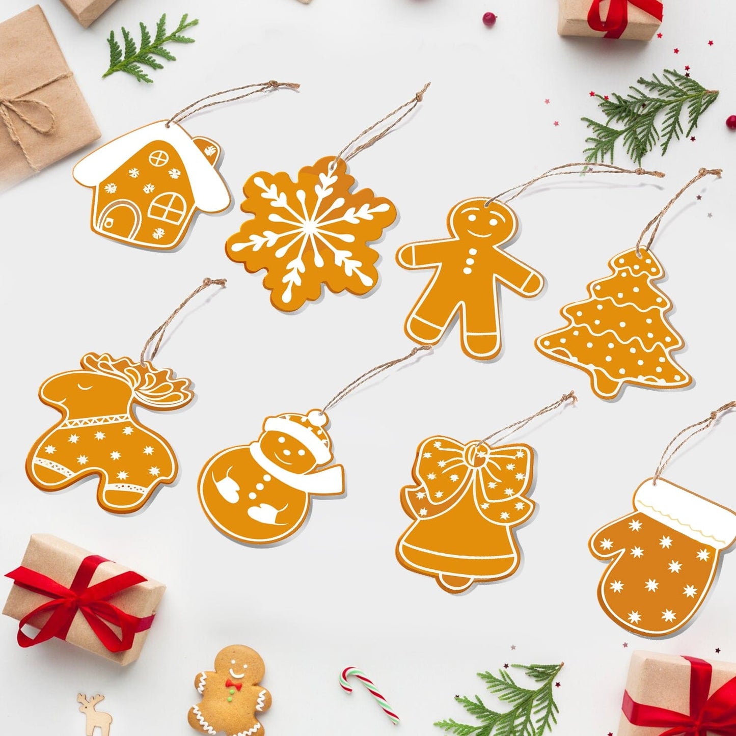 🎄 Christmas Decorations Paint-By-Numbers – 8PCS Holiday Craft Set MBH27