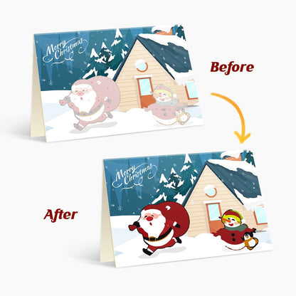 "Christmas card-6Pcs" Series by DIYArtCool #04 | Paint by Numbers(25.8cm*18cm)