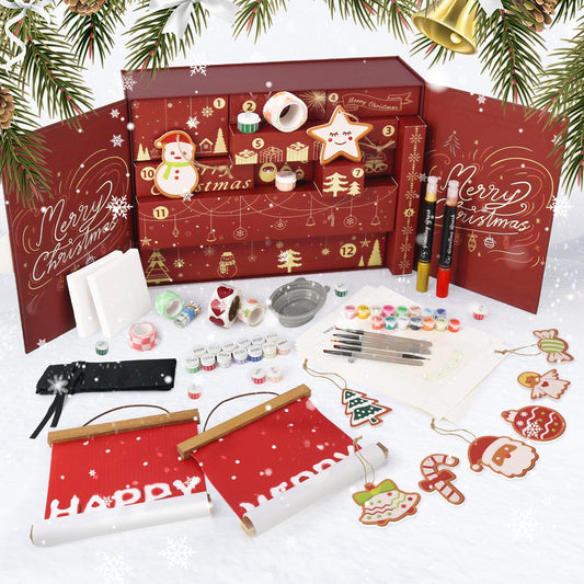 DIYArtCool Christmas Surprise Gift Box 🎄  – Paint by Numbers Edition B