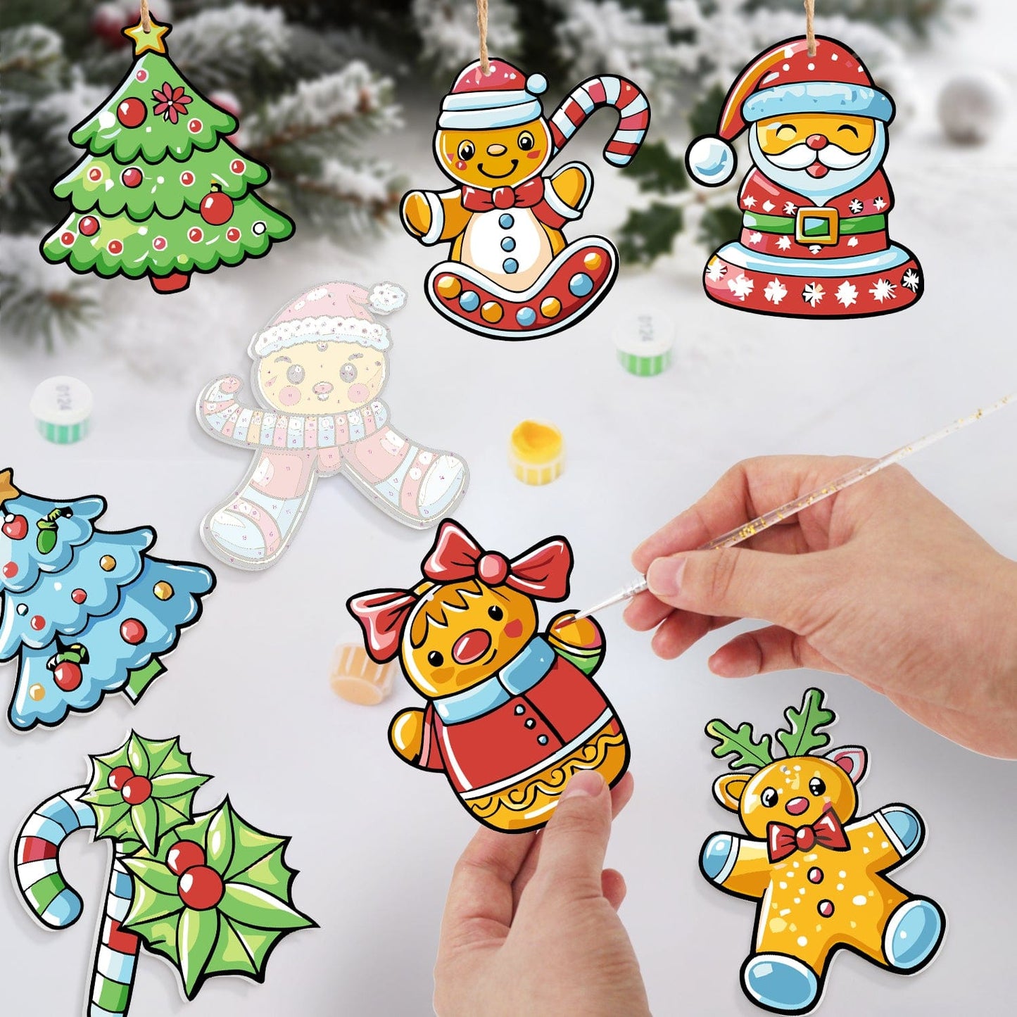 🎄Christmas Decorations Paint-By-Numbers – 8PCS Holiday Craft Set MBH30