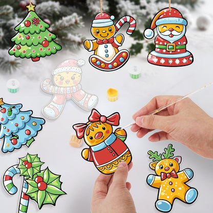 🎄Christmas Decorations Paint-By-Numbers – 8PCS Holiday Craft Set MBH30