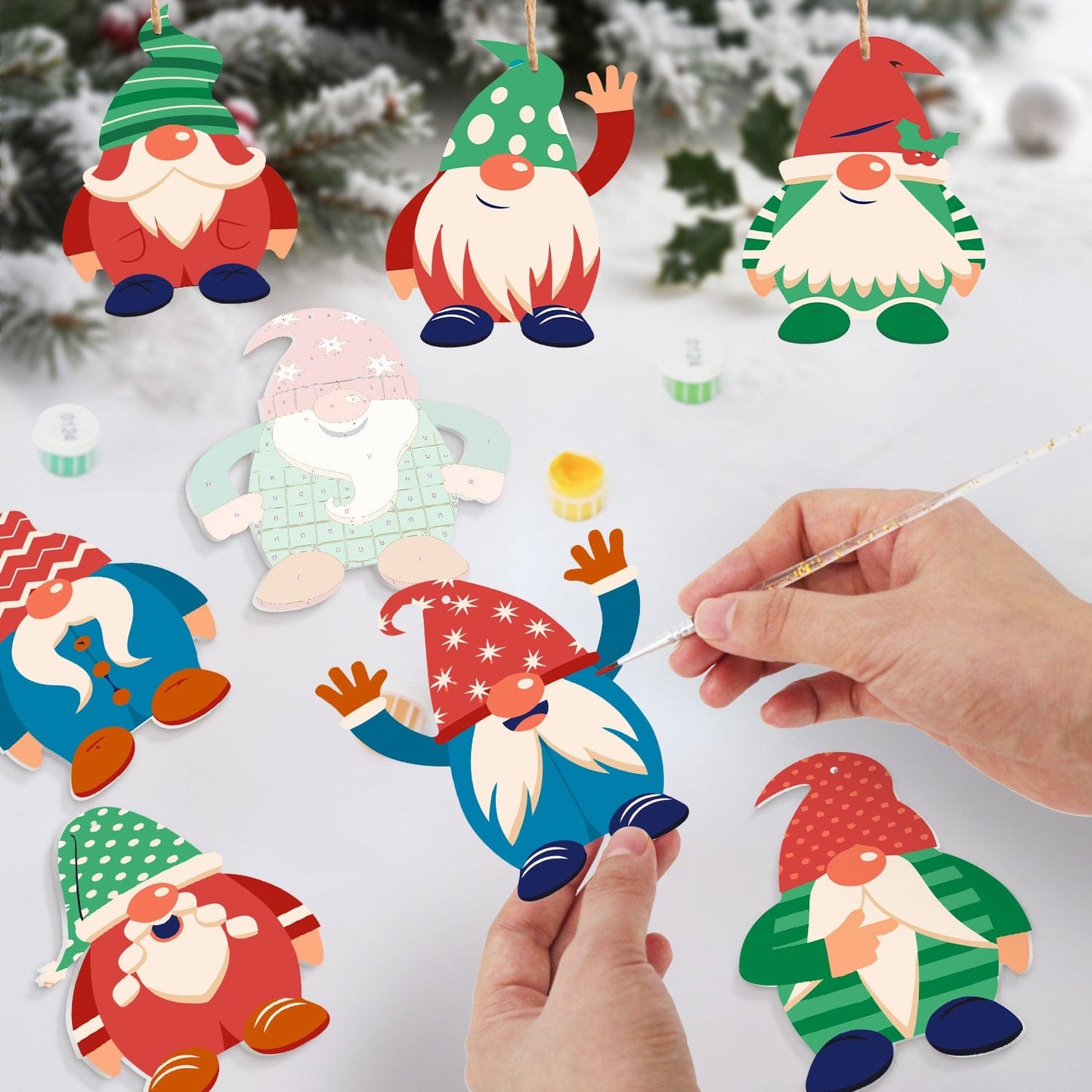 🎄Christmas Decorations Paint-By-Numbers – 8PCS Holiday Craft Set MBH28