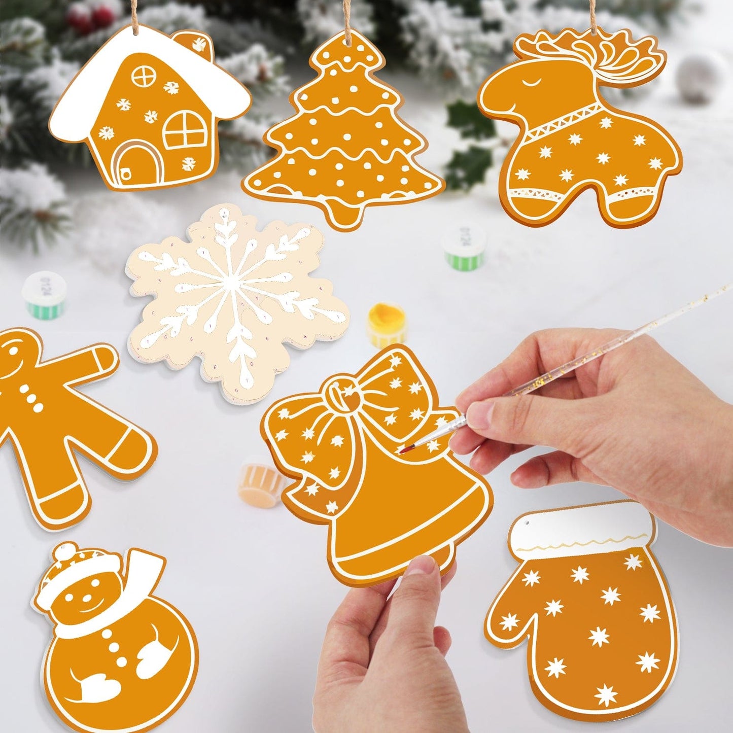 🎄 Christmas Decorations Paint-By-Numbers – 8PCS Holiday Craft Set MBH27