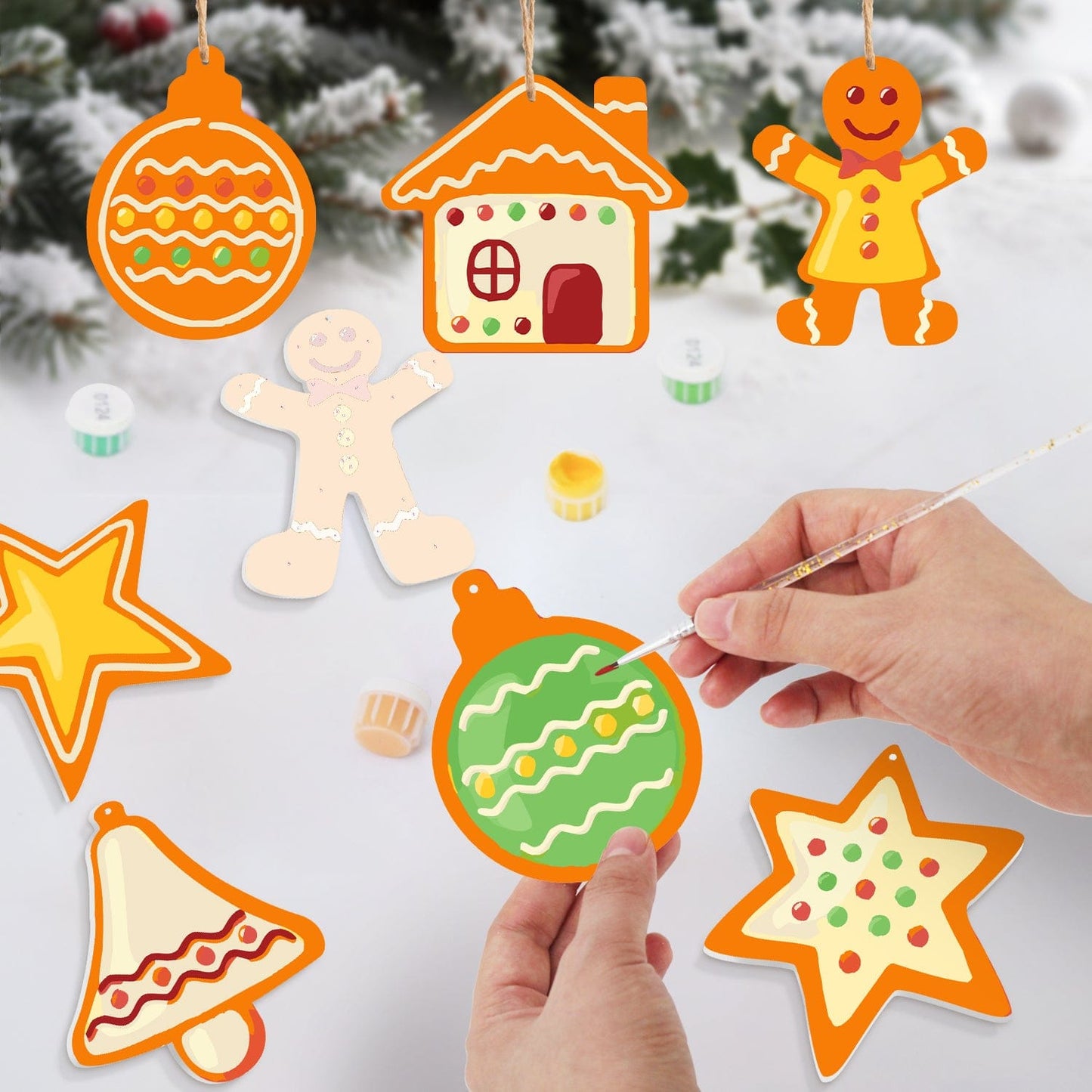 🎄Christmas Decorations Paint-By-Numbers – 8PCS Holiday Craft Set MBH40