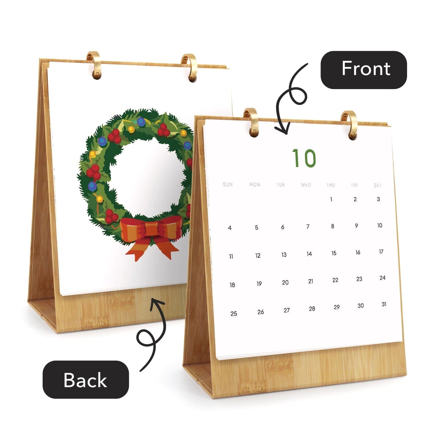 2026 Desk Calendar Series –  Christmas elements /Paint by Numbers(18.2cm x 22.5cm)
