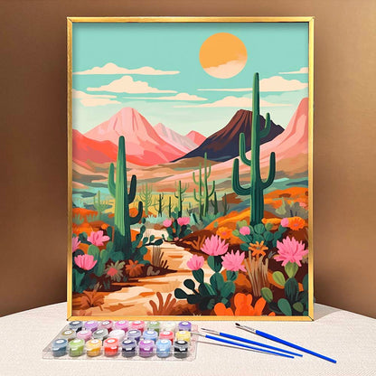 "Vivid Deserts" Series by DIYArtCool™ #08 | Original Paint by Numbers