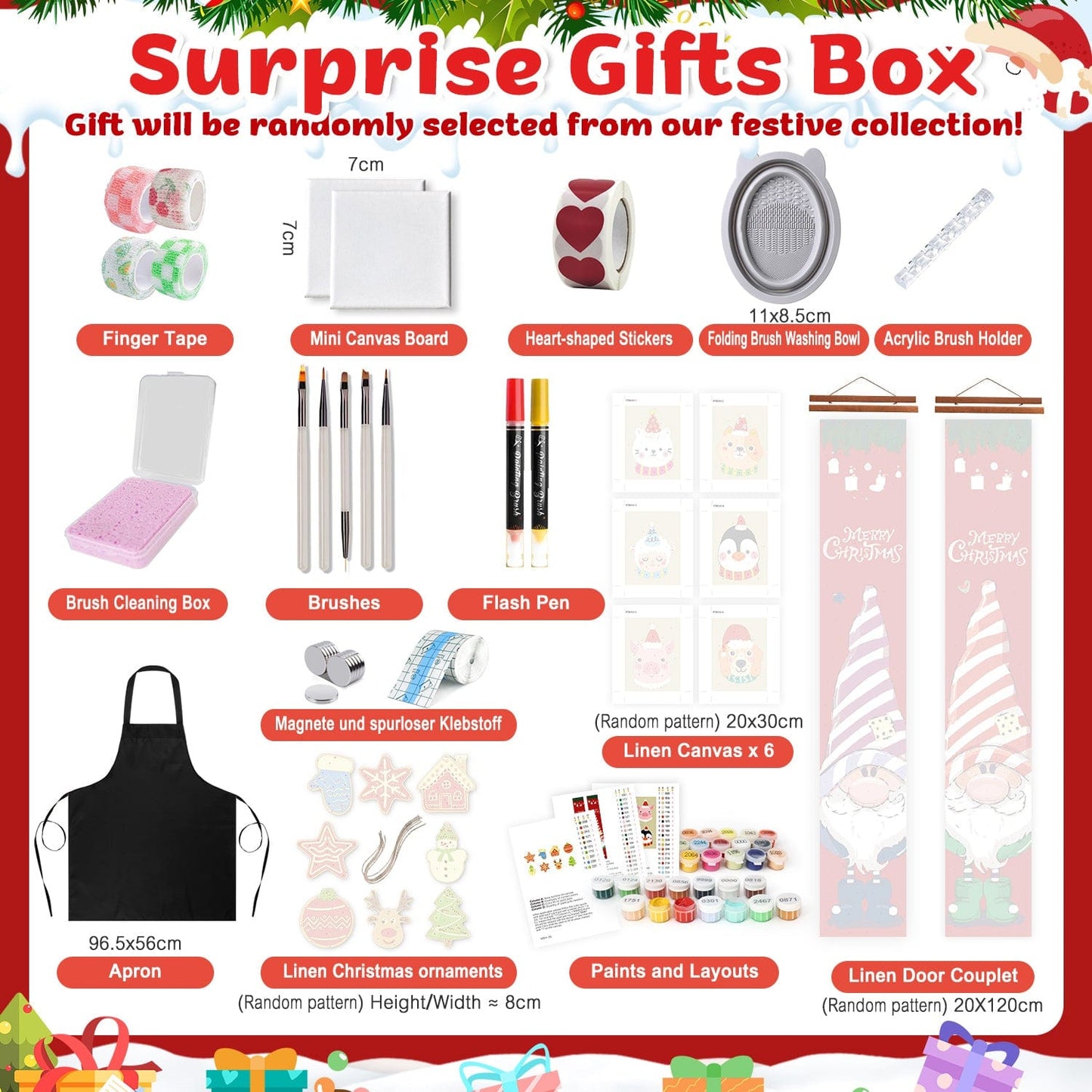 DIYArtCool Christmas Surprise Gift Box 🎄  – Paint by Numbers Edition D
