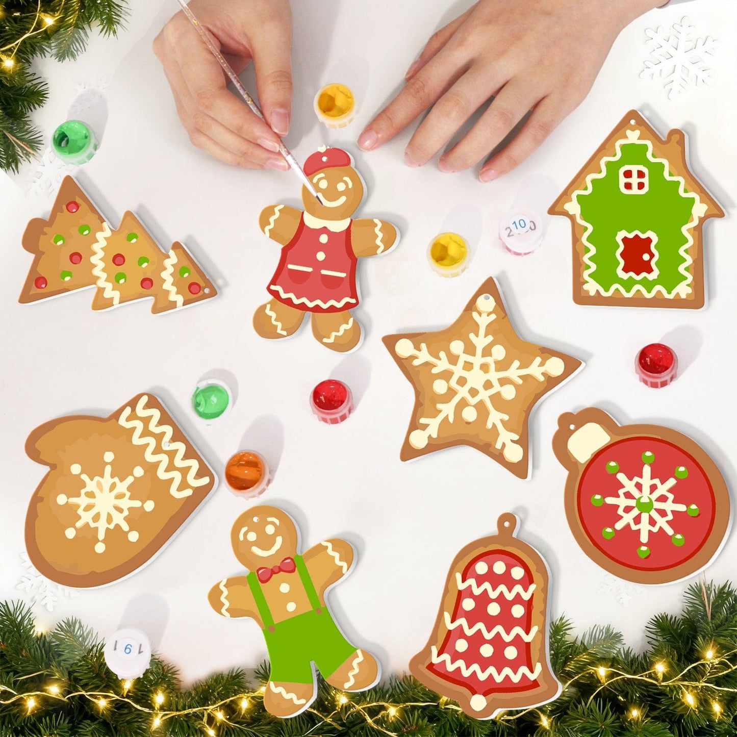 🎄Christmas Decorations Paint-By-Numbers – 8PCS Holiday Craft Set MBH21