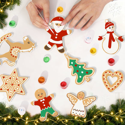 🎄Christmas Decorations Paint-By-Numbers – 8PCS Holiday Craft Set MBH39