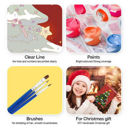 "Christmas card-6Pcs" Series by DIYArtCool #03 | Paint by Numbers(25.8cm*18cm)